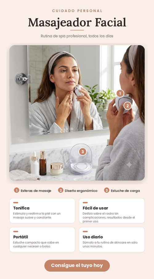 Masajeador Facial Microcorriente